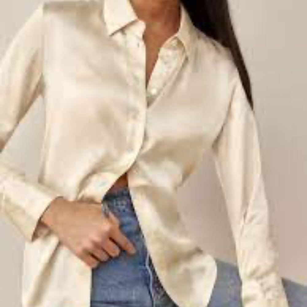 Reformation Sky Silk Top